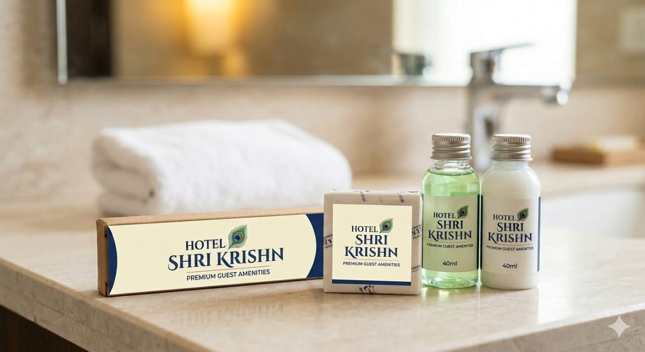 Free toiletries kit with soap shampoo and dental items